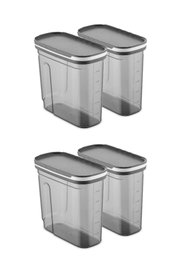 Hermia Set de Cajas de Almacenaje BNMSRGAR04-18, 4 Piezas, Antracita